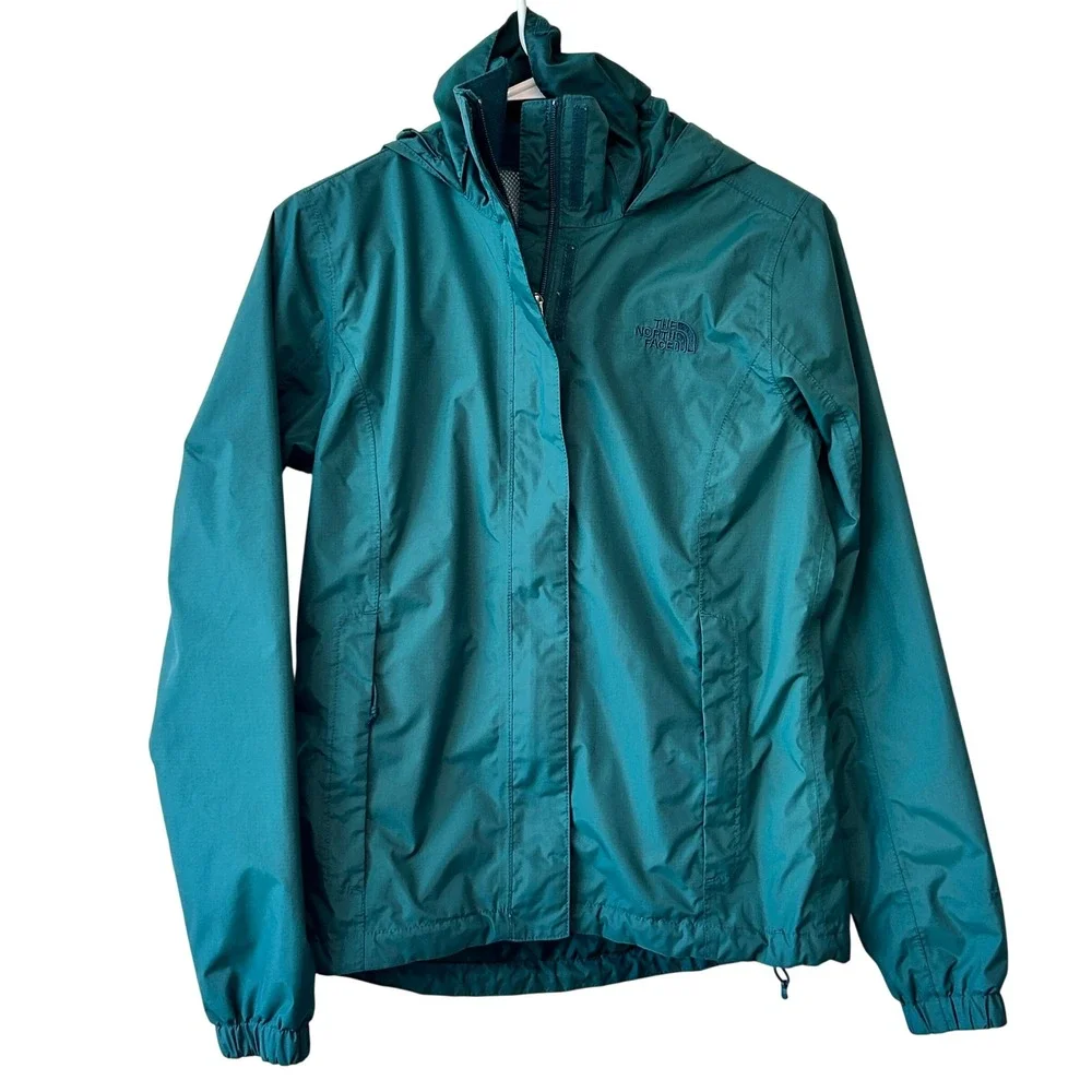 The North Face Women's Enamel Blue Waterproof Resolve 2 Rain Jacket Size XS‎